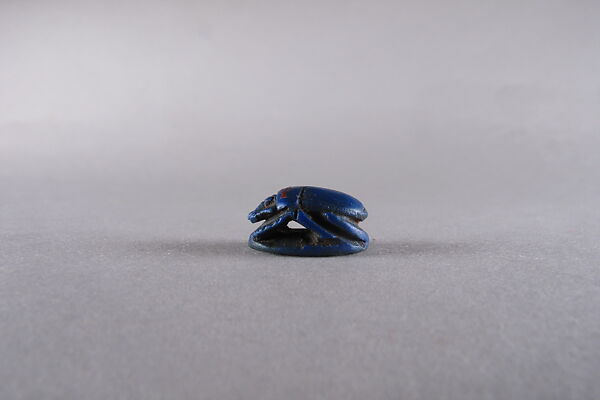 Scarab with blessing related to Amun(-Re), Blue faience or glass