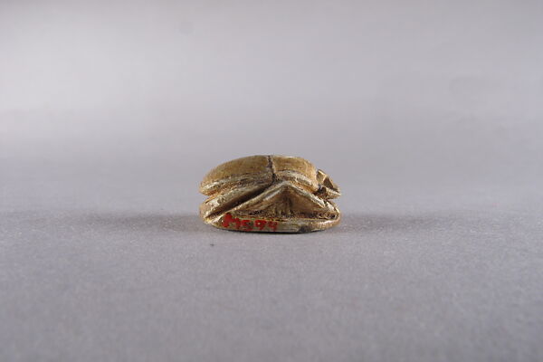 Scarab with the Representation of a Sphinx, Glazed steatite