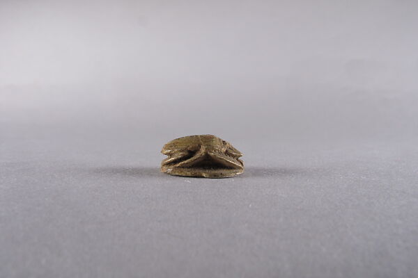 Scarab Decorated with the Representation of a Cat (Bastet), Steatite