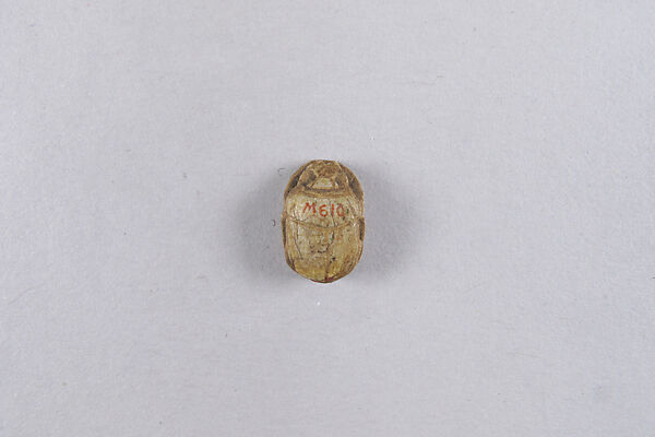 Scarab Decorated with the Representation of a Cat (Bastet), Steatite