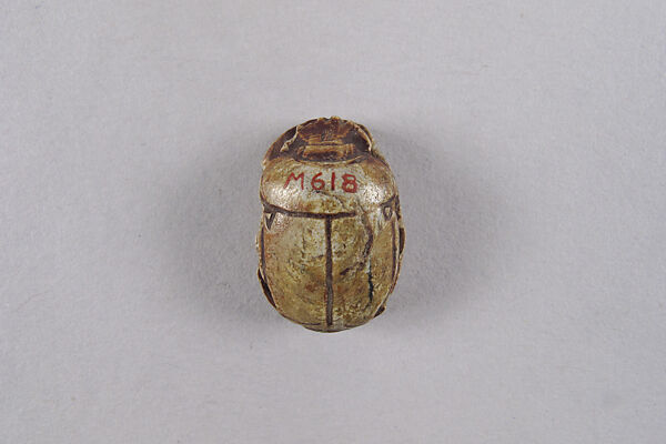 Scarab with blessing related to Amun, Glazed steatite
