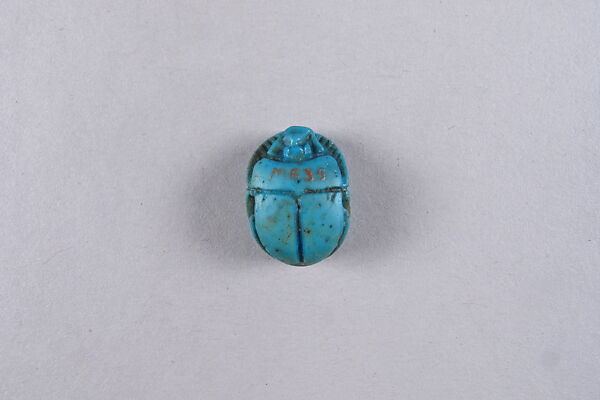 Scarab Inscribed with Blessing Related to Amun (Amun-Re), Faience
