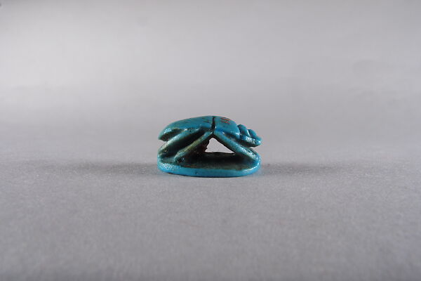 Scarab Inscribed with Blessing Related to Amun (Amun-Re), Faience