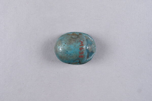 Scarab with the Representation of a Cow, Faience