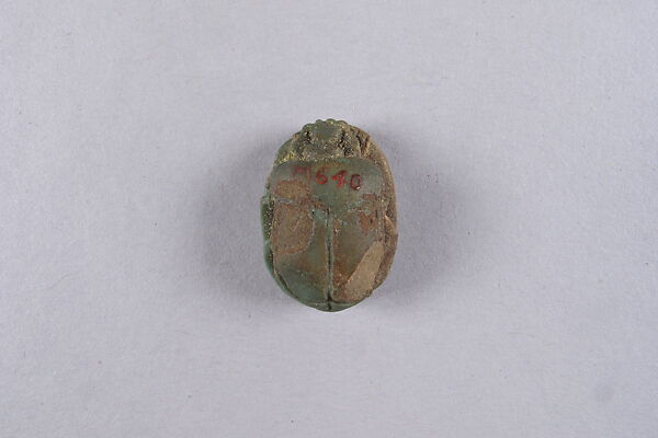 Scarab Inscribed with Blessing Related to Amun (Amun-Re), Faience