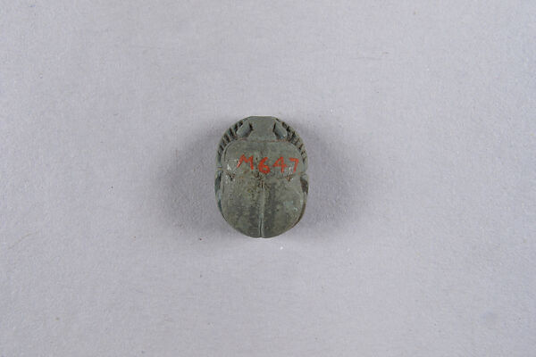 Scarab Inscribed with a Blessing Related to Amun (Amun-Re), Egyptian Blue