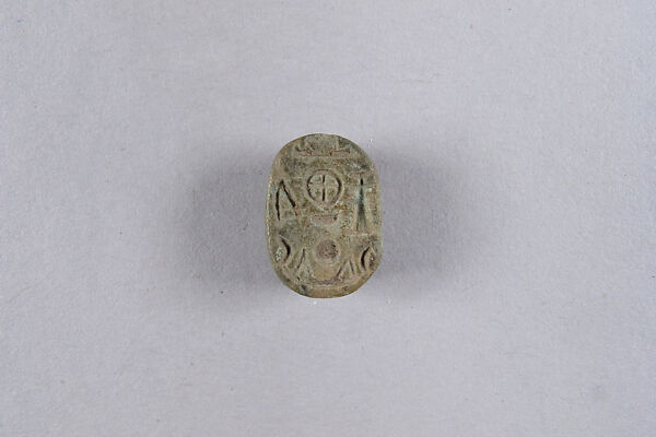 Scarab with blessing related to Amun(-Re), Egyptian Blue 