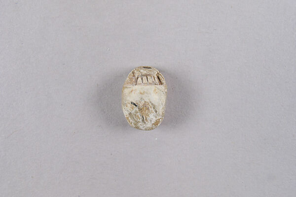 Scarab with an Enthroned Figure, Steatite