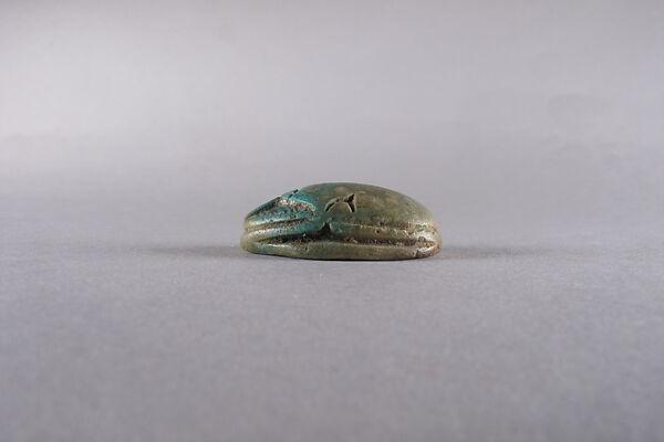 Scarab with the goddess Neit, Faience