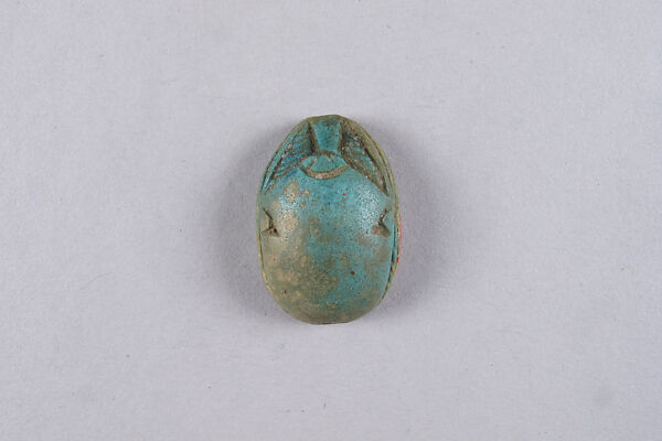 Scarab with the goddess Neit, Faience