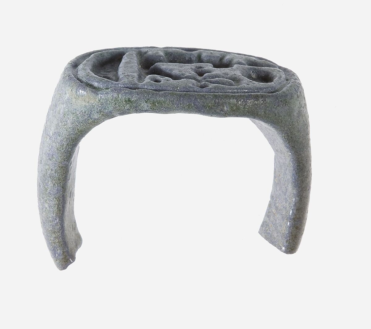 Ring Inscribed with the Throne Name of Amenhotep III, Faience