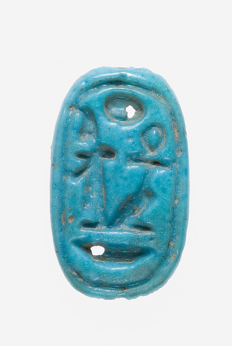 Plaque Inscribed with the Throne Name of Amenhotep III, Faience 