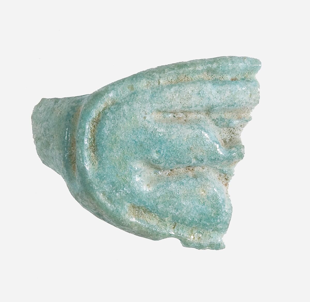 Ring Fragment with last letter of name Tiy, Faience, pale blue
