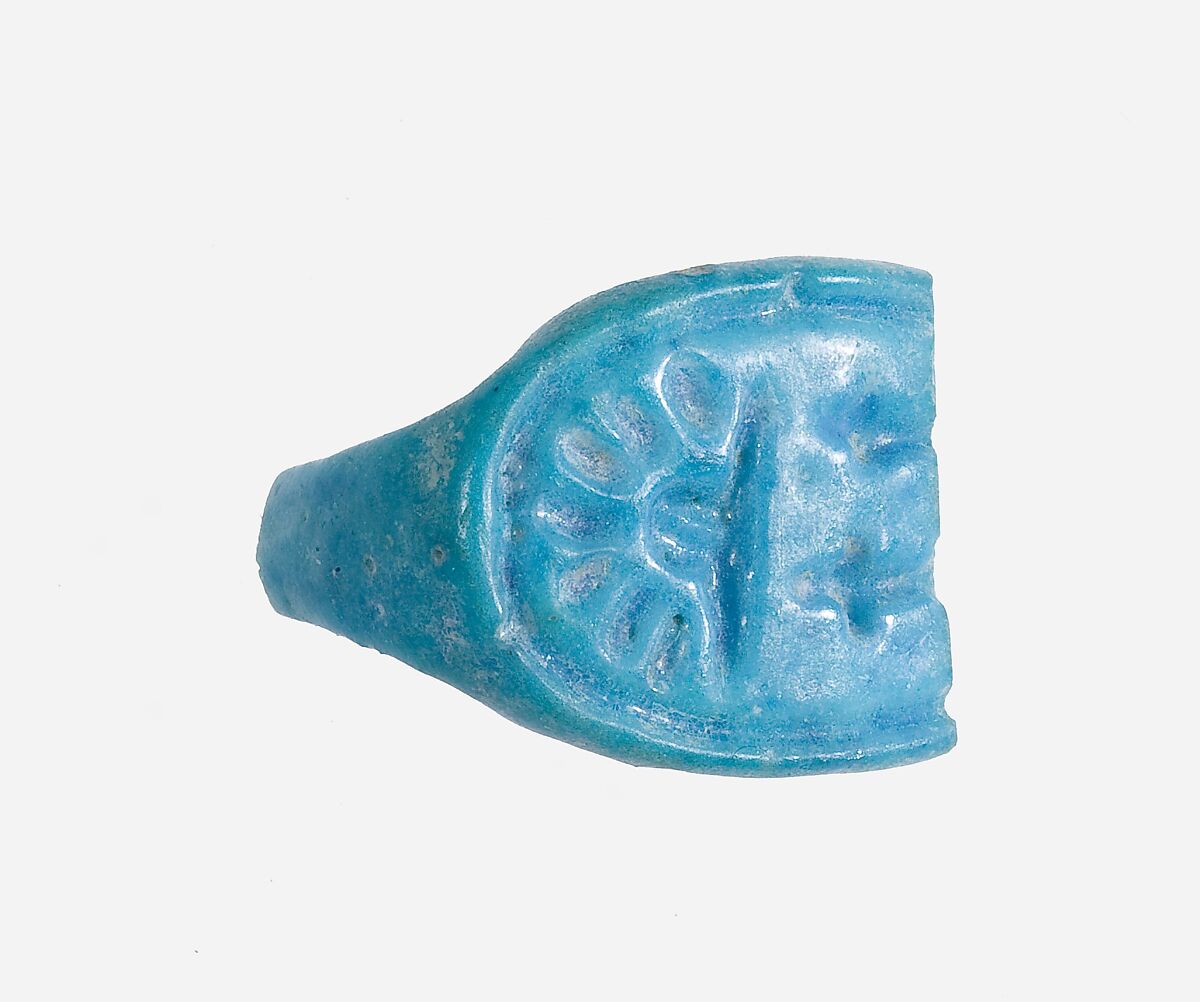 Ring Fragment, Faience, blue