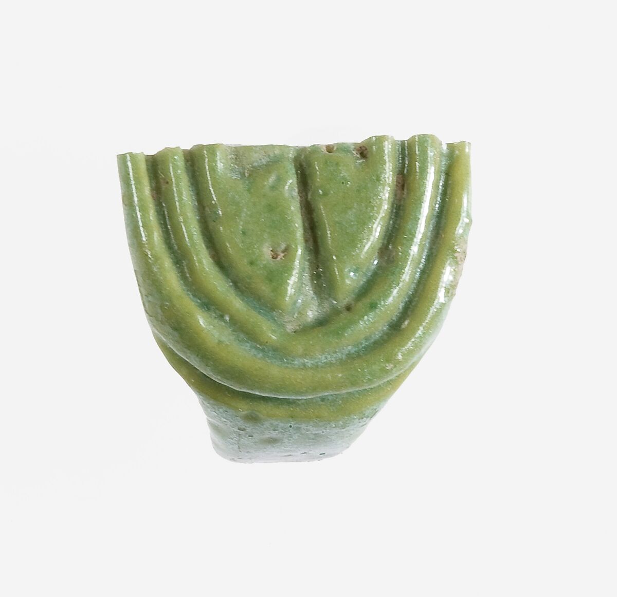 Ring Fragment with ankh, Faience, apple green 