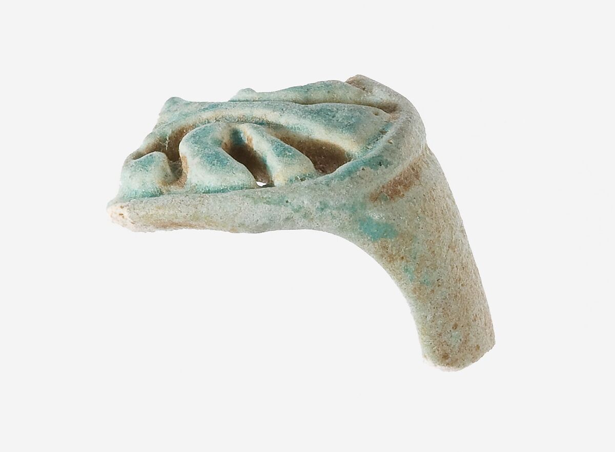 Ring Fragment, Faience, blue, green