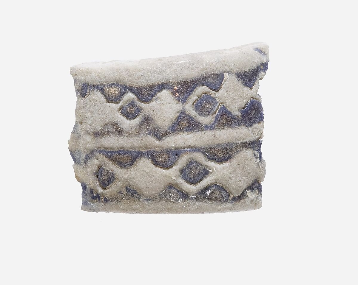 Fragment of Vase Handle, Faience 