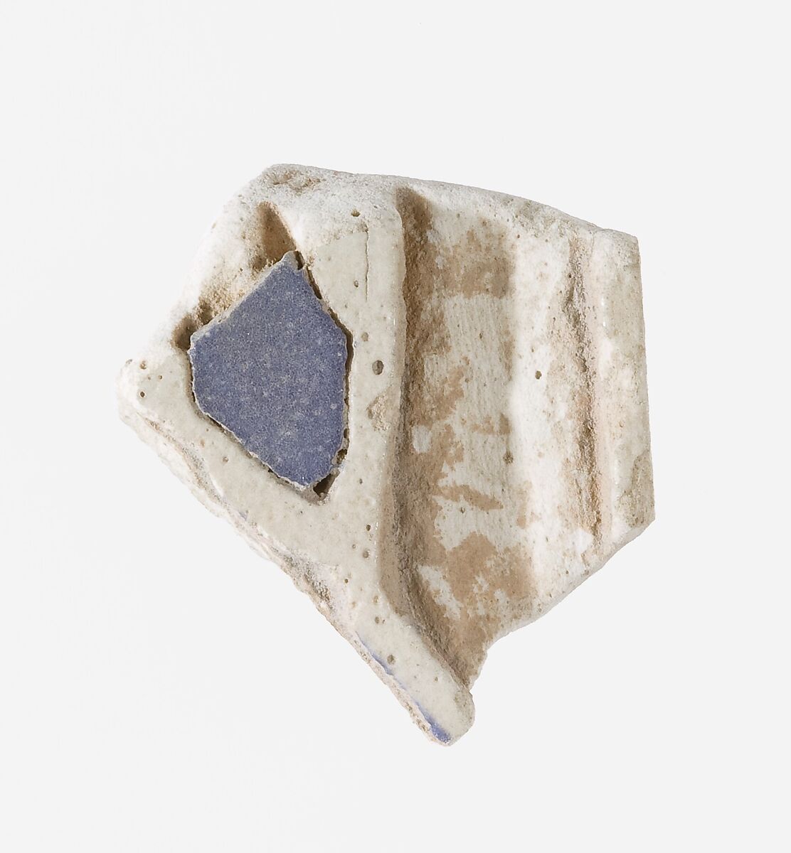 Fragment of Lotus Collar Terminals, Faience 