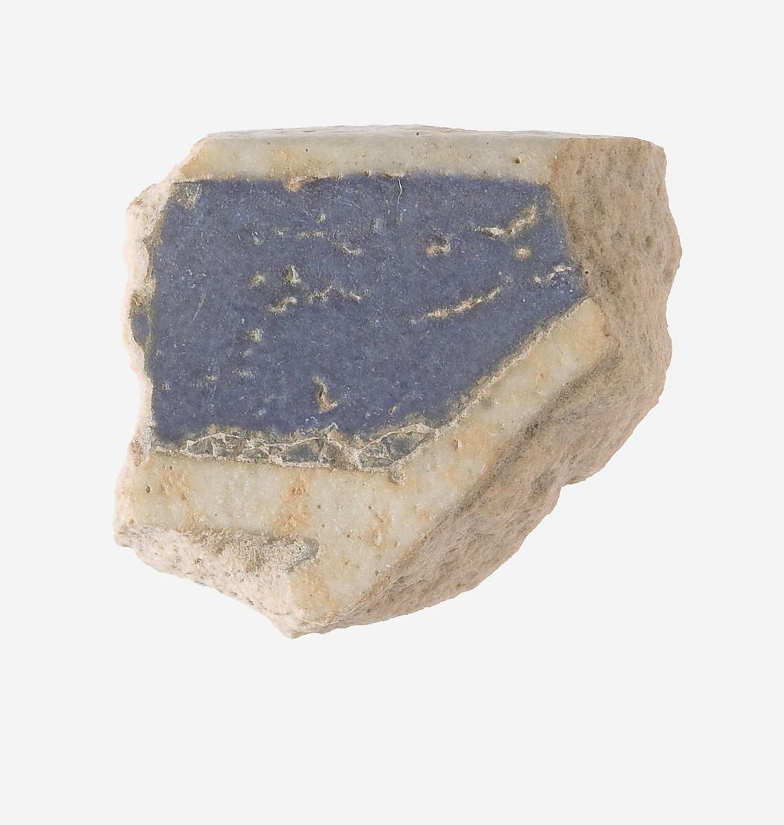 Fragment of Lotus Collar Terminals, Faience 