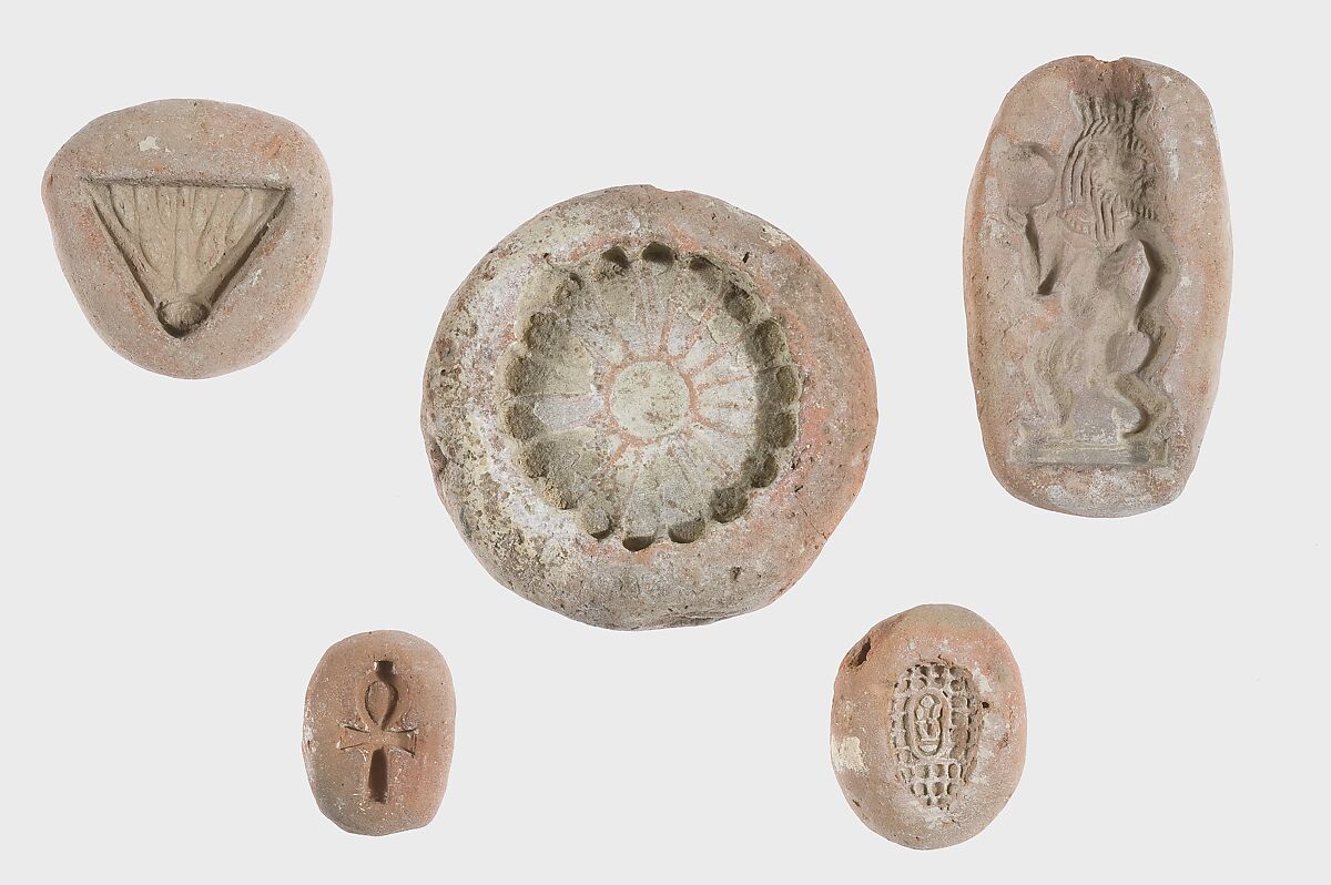 Mold for an Amulet of Bes with a Tambourine, Pottery