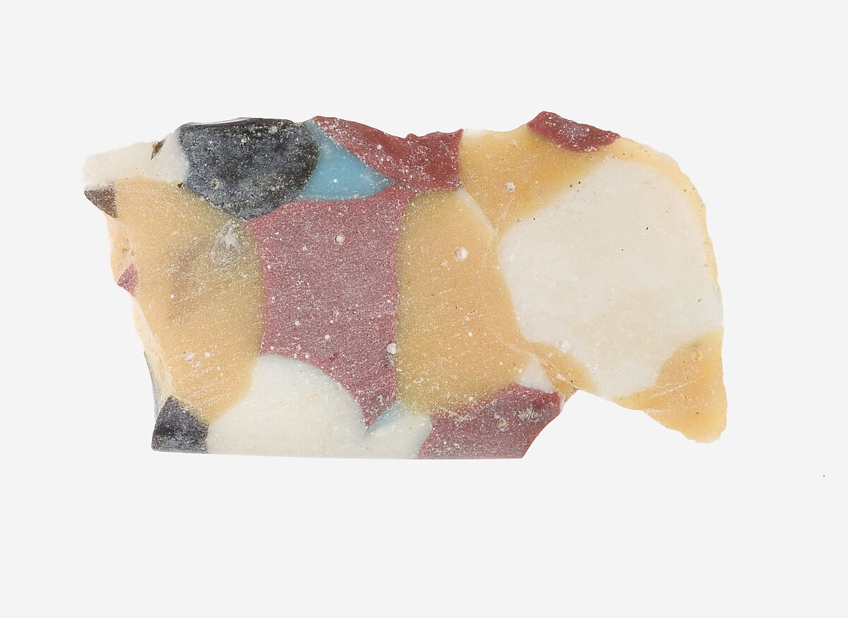 Rim Fragment of a Dish of Polychrome Mosaic Glass, Glass 