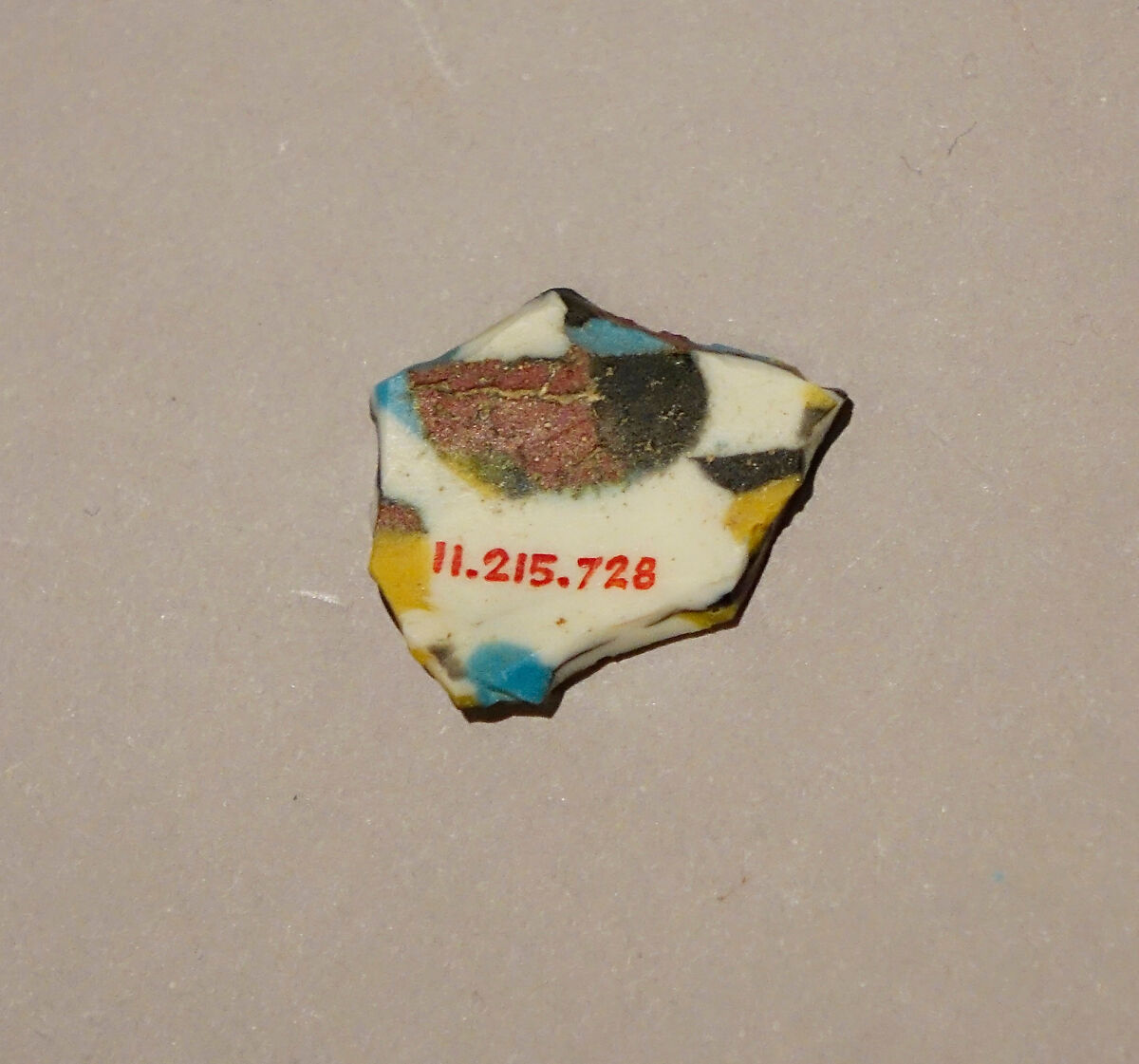 Fragment of a Dish of Polychrome Mosaic Glass, Glass