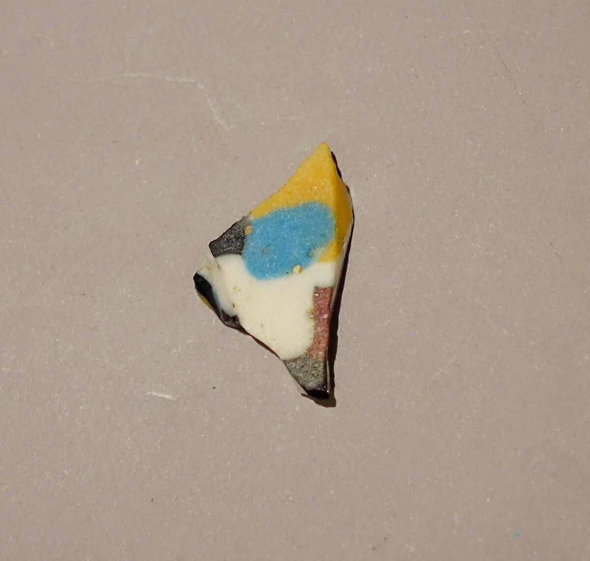 Base Fragment of a Dish of Polychrome Mosaic Glass, Glass