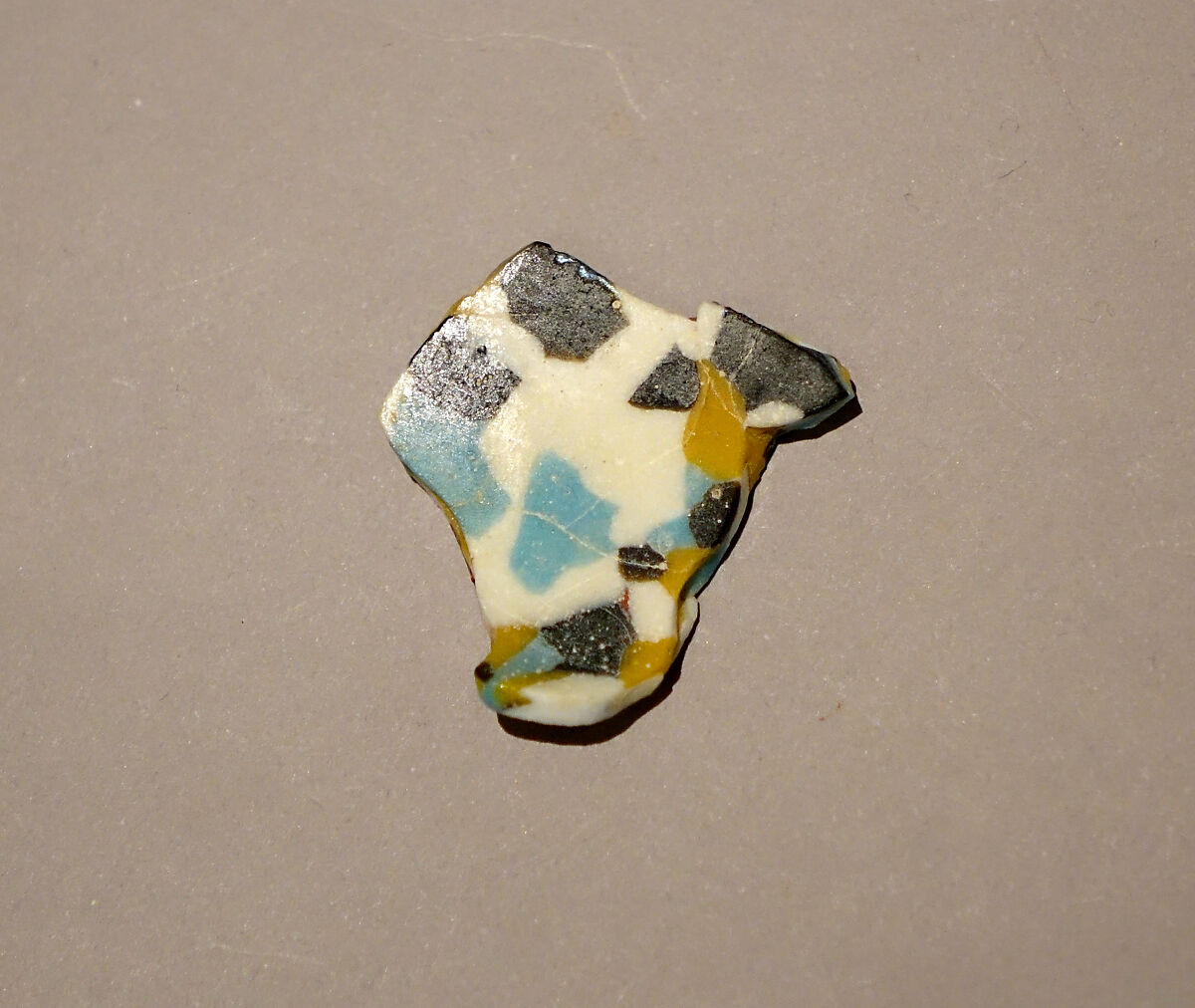 Fragment of a Dish of Polychrome Mosaic Glass, Glass