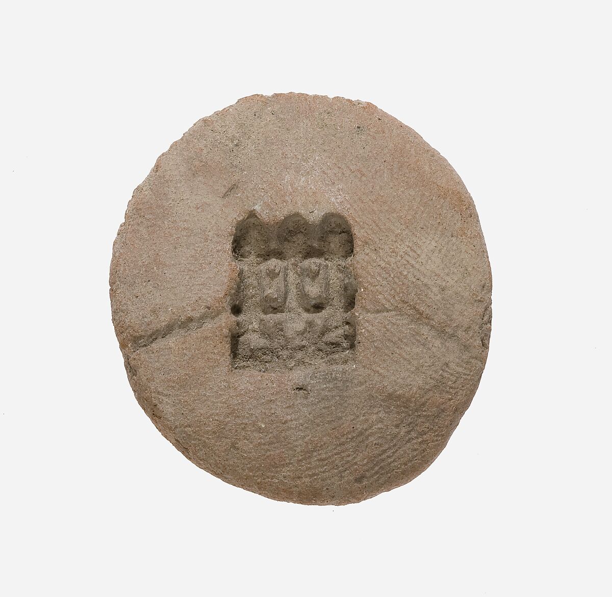 Mold for an Amulet of Wedjat Eyes and Nefer Hieroglyphs, Pottery 