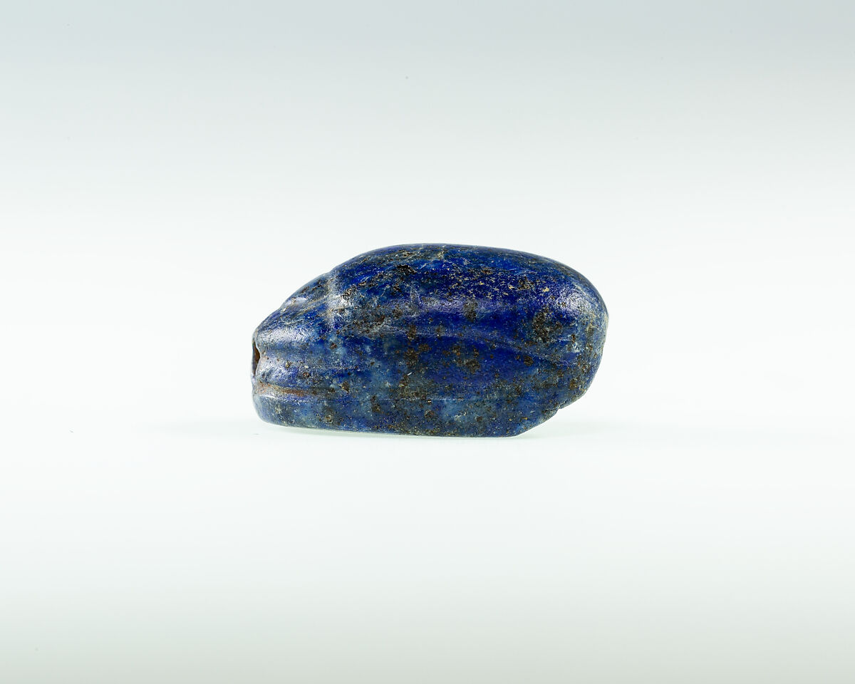 Uninscribed scarab, Lapis lazuli
