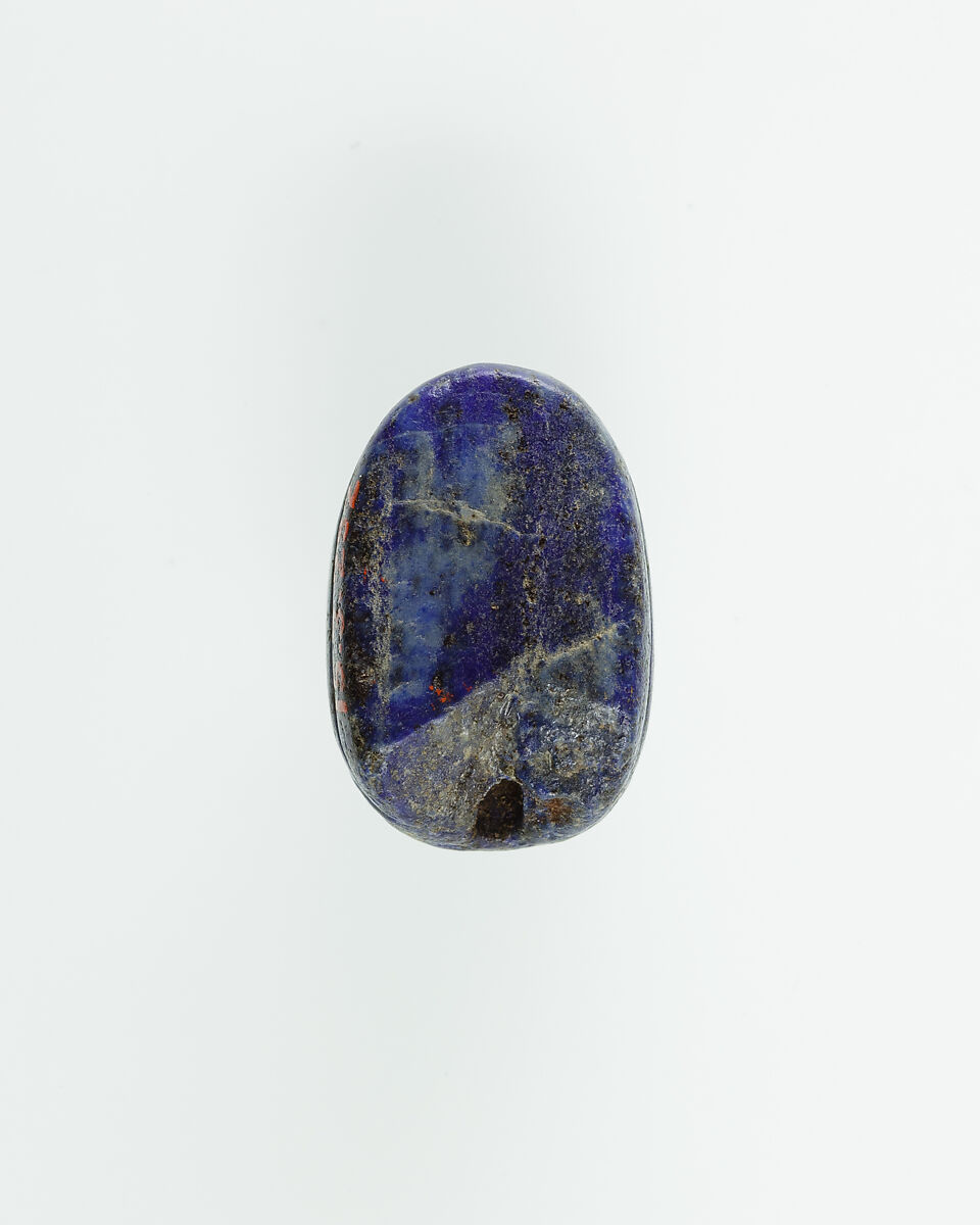 Uninscribed scarab, Lapis lazuli