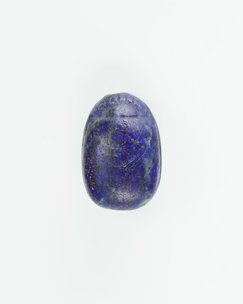 Uninscribed scarab, Lapis lazuli 