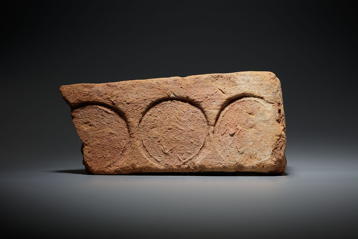 Brick Stamped with a Circular Seal, Pottery 