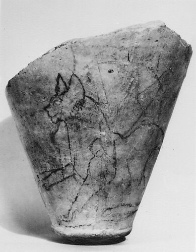 Ostracon with the Drawing of a Cat
