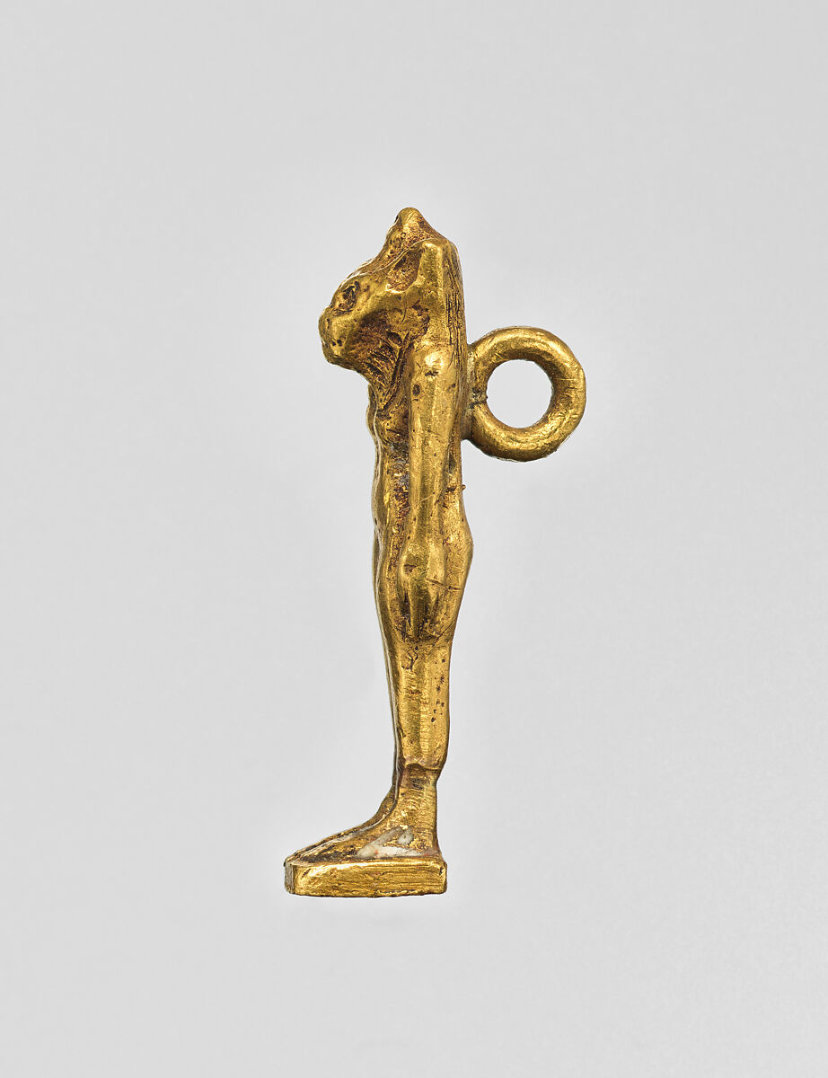 Amulet pendant, genii, Gold