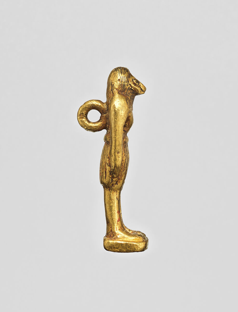 Amulet pendant, genii, Gold