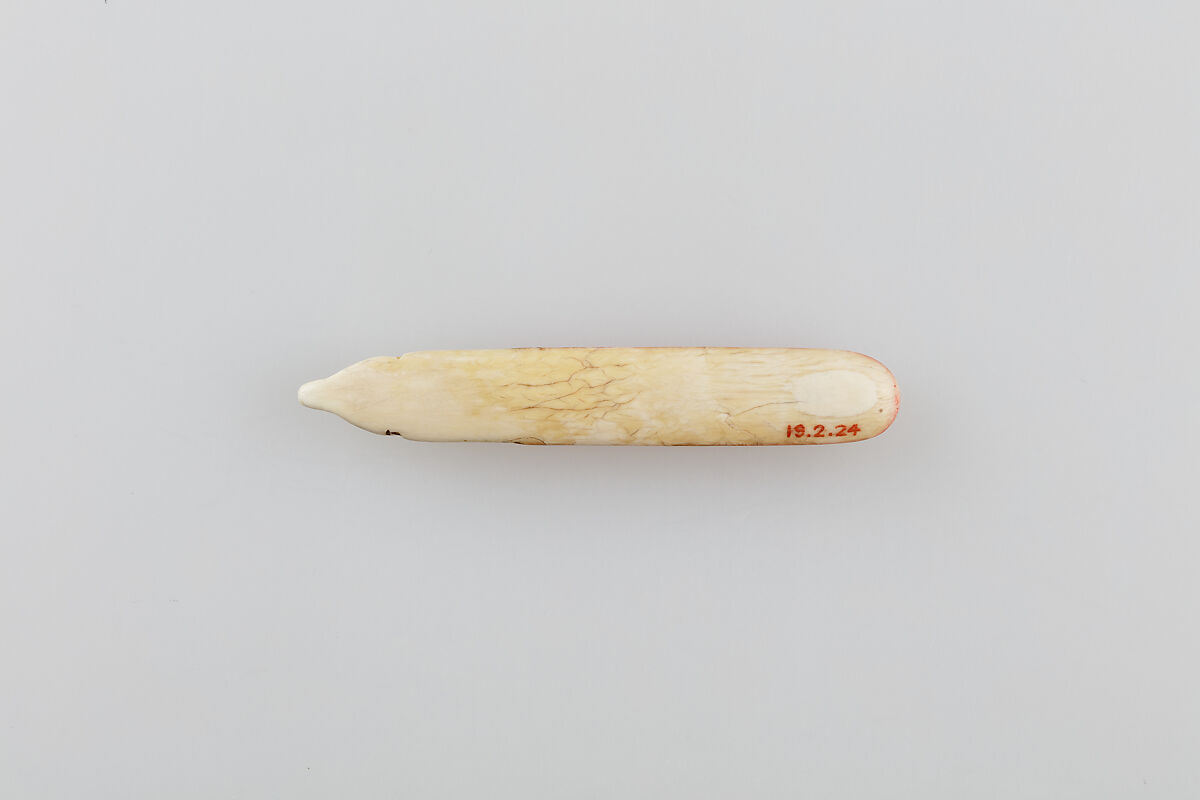 Throw Stick, Hippopotamus ivory (tinted)