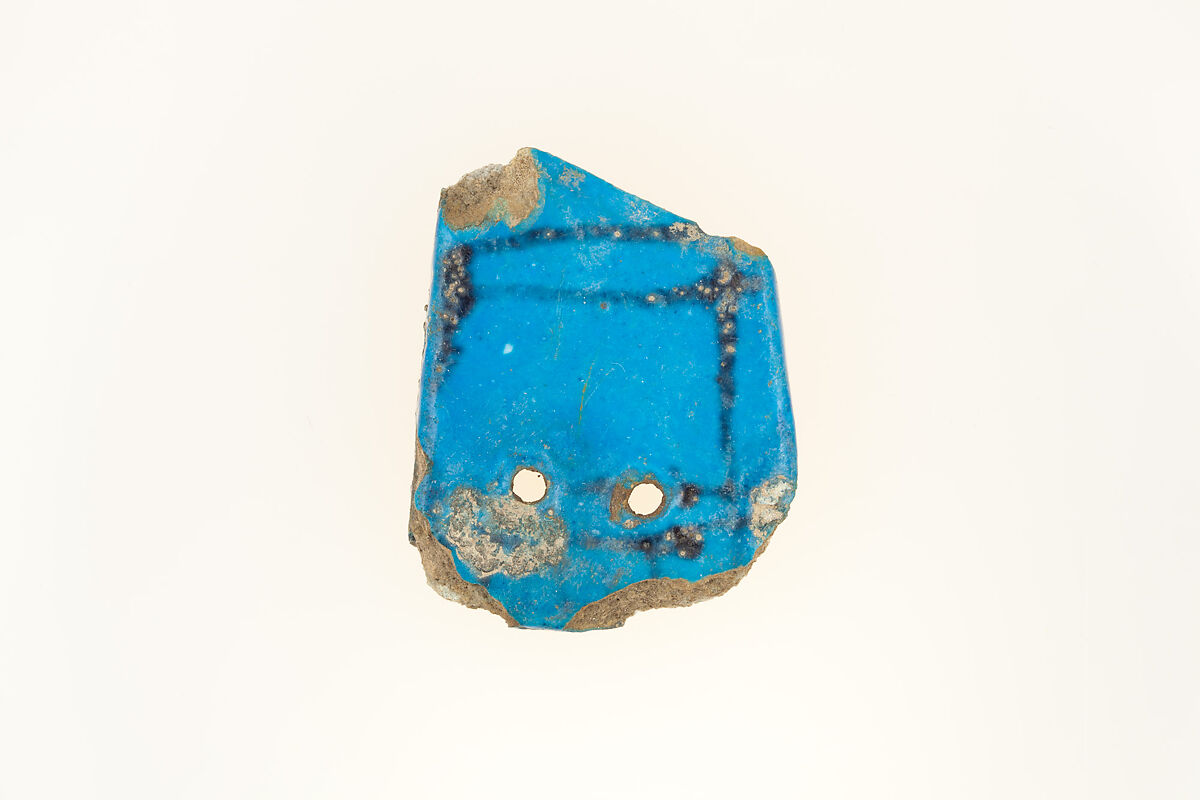 Menat fragment, Faience 