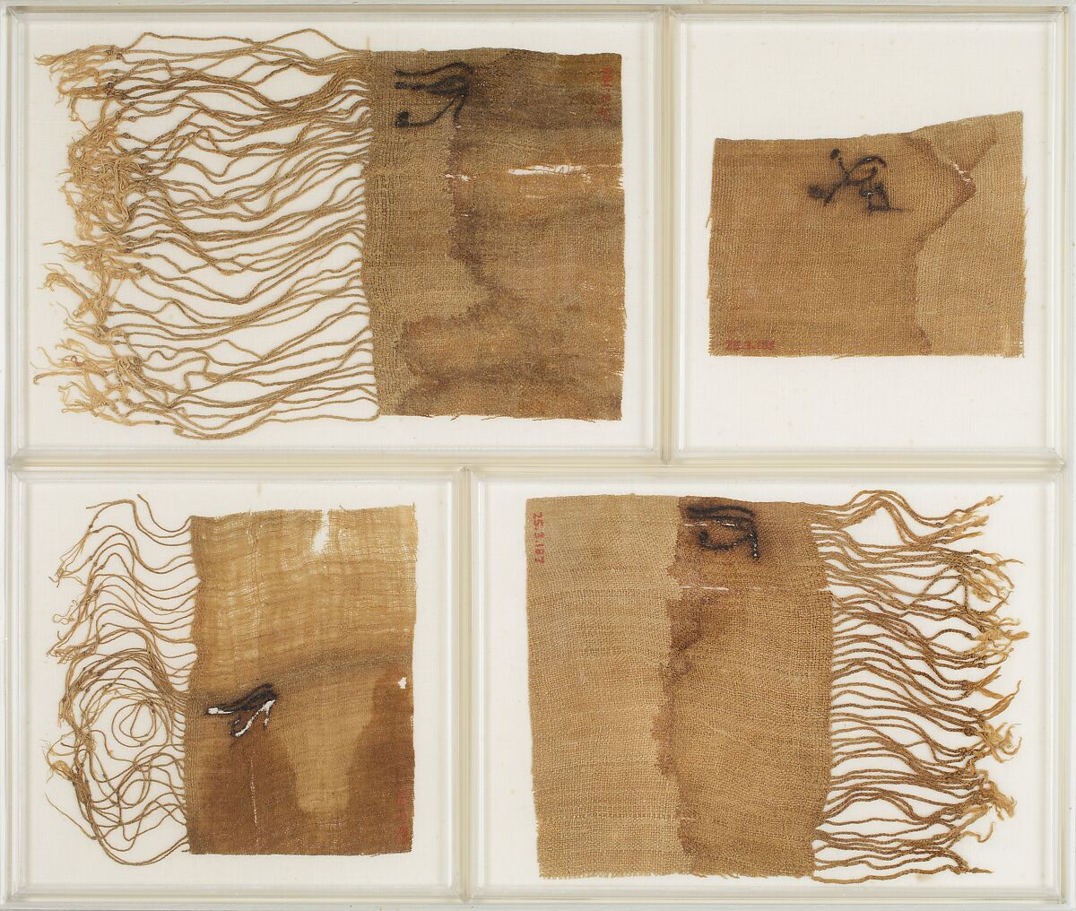 Mummy bandage inscribed with a wedjat eye, Linen