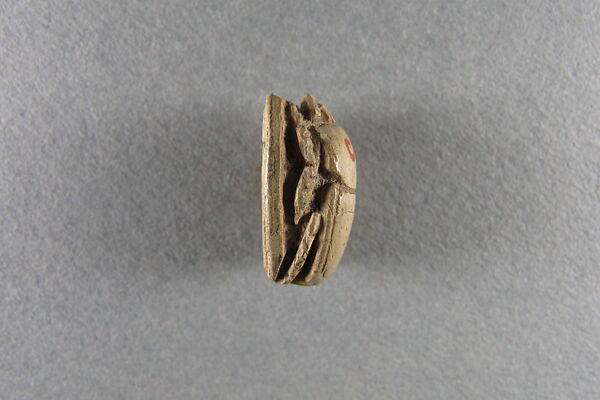 Scarab inscribed with the name of Unis, Glazed steatite
