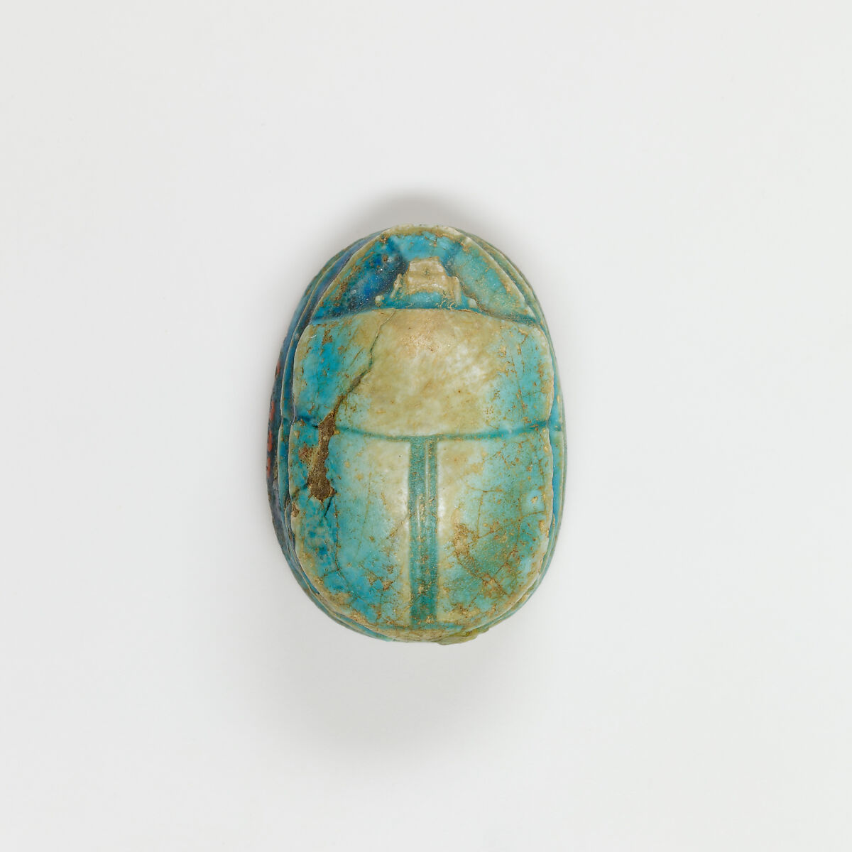 Scarab Inscribed for an Official, Glazed steatite