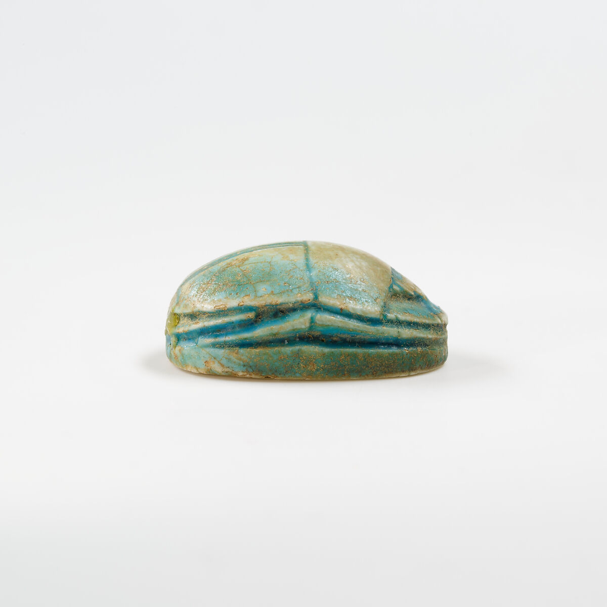 Scarab Inscribed for an Official, Glazed steatite