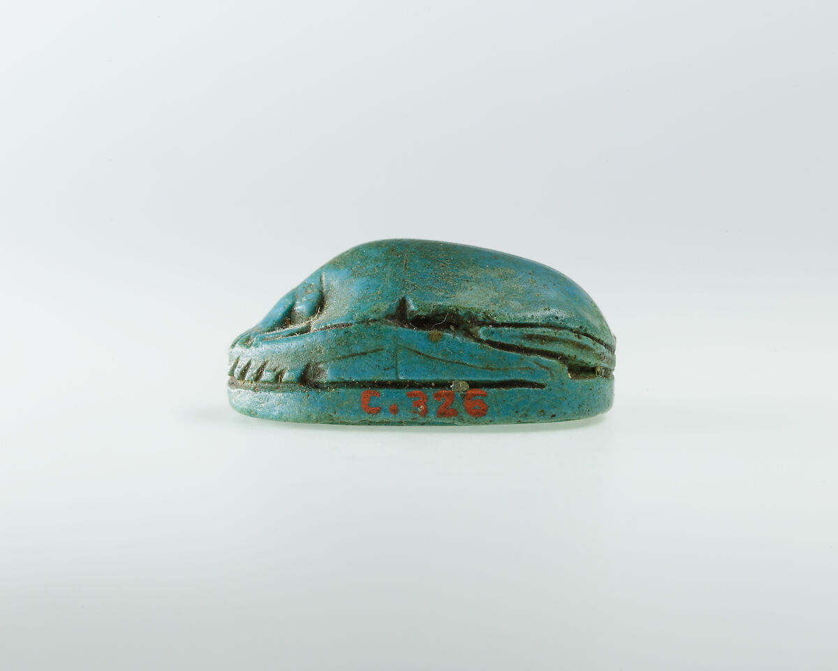 Scarab, Blue glazed steatite