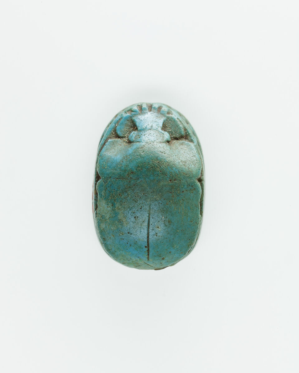 Scarab, Blue glazed steatite