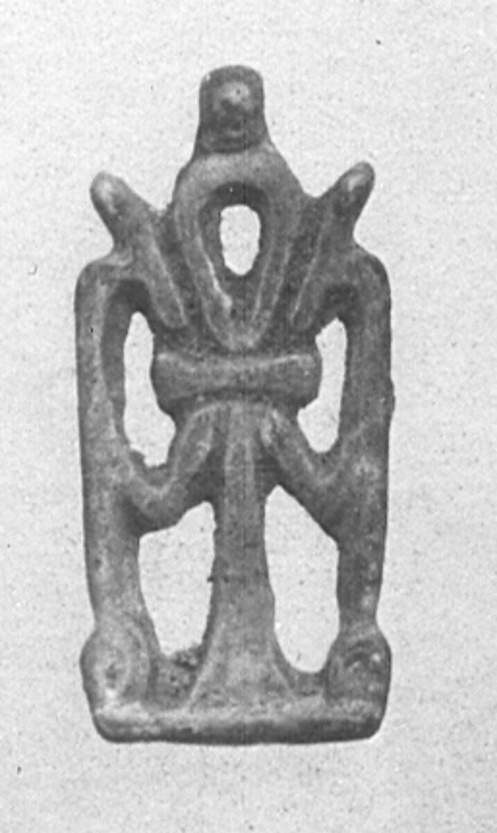 Amulet with an Ankh and Two Was Scepters, Faience