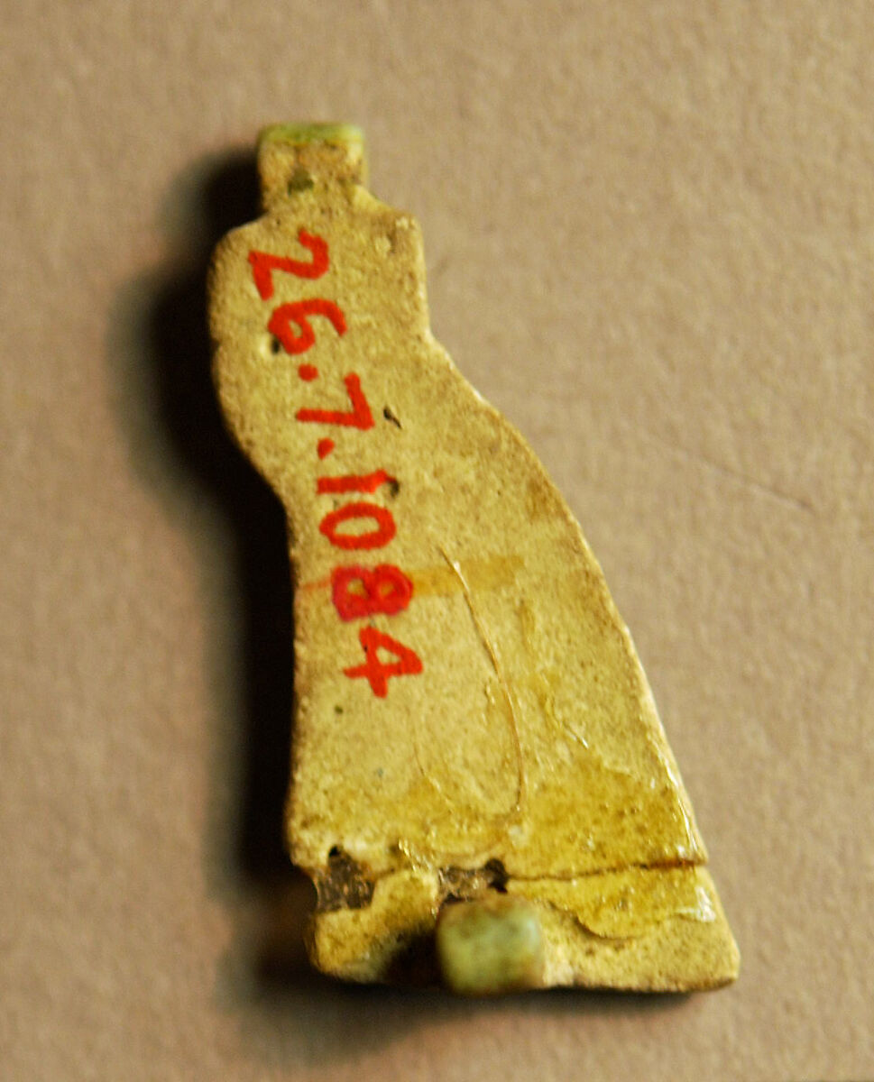 Owl Amulet, Faience