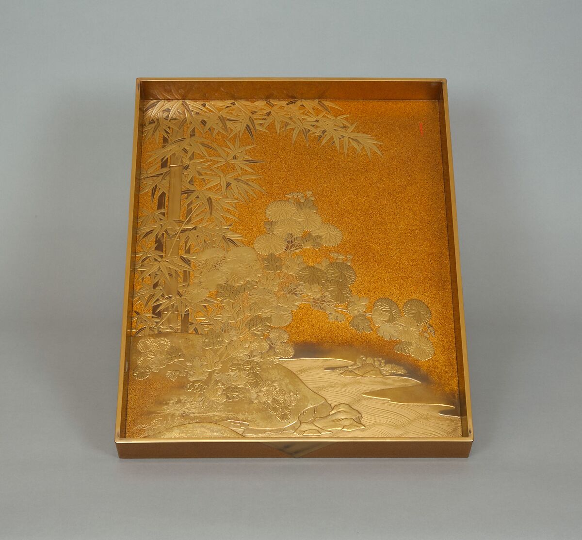 Document Box with Illustrated Books, Lacquered wood with gold and silver hiramaki-e, togidashimaki-e on nashiji ground, Japan