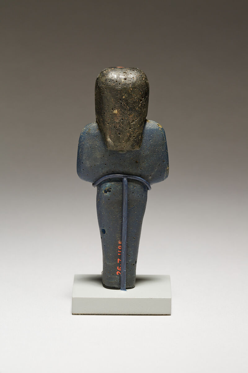 Funerary figure of Hapy, Glass, precious metal