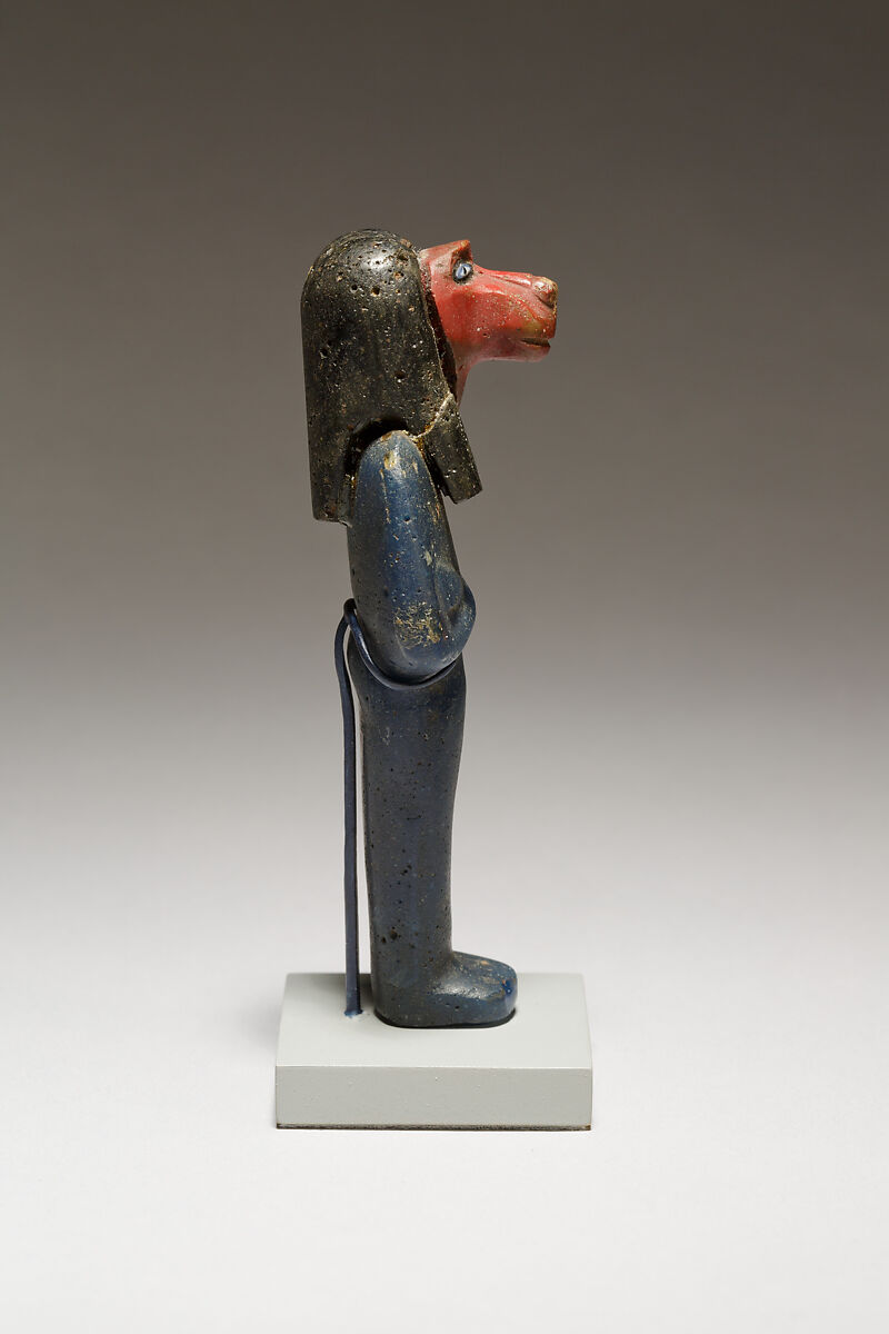 Funerary figure of Hapy, Glass, precious metal