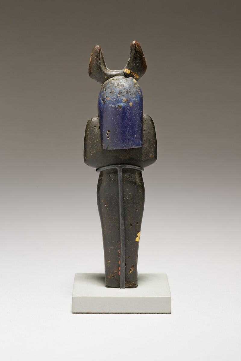 Funerary figure of Duamutef, Glass, precious metal